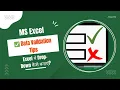 Excel Data Validation Tutorial in Hindi Create Drop-Down Restrict Entries Avoid Mistakes