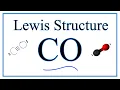How to Draw the Lewis Dot Diagram for Carbon monoxide CO
