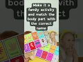 Body parts flashcards for kids