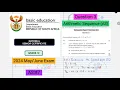 Grade 12 Maths Paper 1 Arithmetic Sequences Number Patterns 2024 Exam Question 3