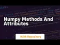 numpy methods and attributes