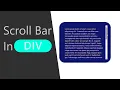 Amazing scrollbar in div html and css only