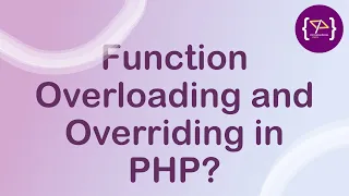 Difference between Function Overloading Overriding in PHP Overloading in PHP Overriding in PHP