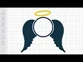 Angel Monogramm Svg Free Cut File for Cricut
