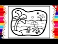Summer Beach Coloring Pages Fun Relaxing Art for Kids Adults