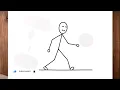 How to draw a stickman walking easy