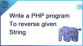 Write a PHP program to reverse given string