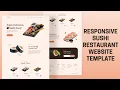 Responsive Sushi restaurant website template in HTML CSS JS with Source code