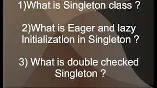 Singleton Design Pattern 4 Programs - Part 1