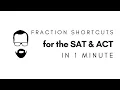 Fraction Shortcuts in 1 Minute - QUICK MATH SERIES