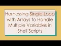 Harnessing Single Loop with Arrays to Handle Multiple Variables in Shell Scripts