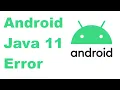 Error message Android Gradle plugin requires Java 11 to run You are currently using Java 1 8