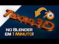 How to Create 3D Text in Blender in 1 Minute with Chrome Metallic Texture Details