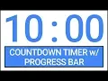 10 min Countdown Timer w Progress Bar