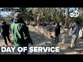 James Island Charter IB students join SCDNR service day bagging oyster shells for reefs