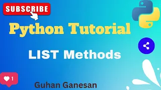Python - LIST and List Methods append extend insert pop remove Python course in Tamil