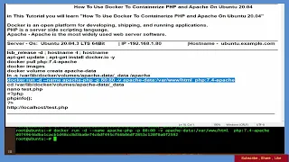 How To Use Docker To Containerize PHP and Apache On Ubuntu 20 04