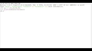 Python program WAP in array to find average of elements