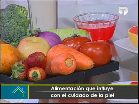 Alimentación que influye con el cuidado de la piel