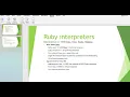 ruby interpreters Yarv JRuby Rubinius GIL