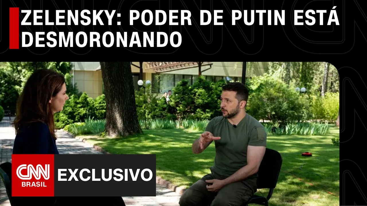 Poder de Putin está desmoronando, diz Zelensky à CNN | CNN 360°