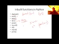 7 - Introduction to Python Inbuilt Functions and Strings