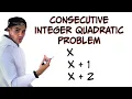 Quadratic Word Problem with Consecutive Integers - MPM2D Grade 10 Math