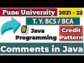 Comments in java pune university Sppu syllabus 2019 pattern java programming tybsc computer science