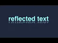 CSS Text Reflection Effects Full tutorial