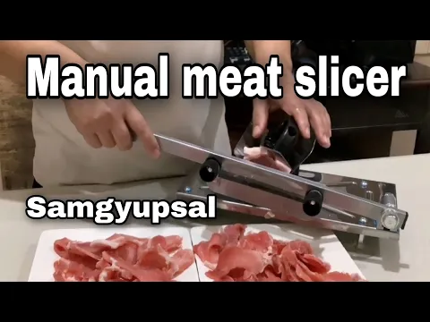 Download MP3 UNBOXING: Manual meat slicer! Thin slice meat for samgyupsal!