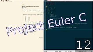 Project Euler in C Highly Divisible Triangular Number