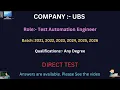 UBS Assessment Question and Answers UBS Coding Answers UBS Direct Test