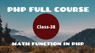 Math Function in PHP PHP Tutorial for Beginners PHP Programming Language tutorial PHP-2021