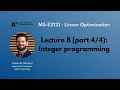 MS-E2121 - Linear Optimization