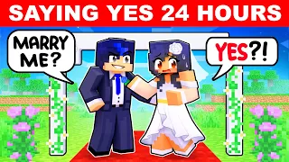 Download Saying YES for 24 HOURS in Minecraft! MP3