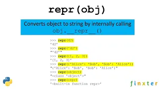 Python repr Function -