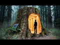 Lagu Building a house in the forest (ASMR) – Nobody imagined a house could exist inside this hill