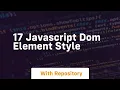17 javascript dom element style