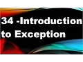 java tutorials urdu NFN 34 Introduction to Exception