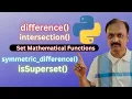 Python Set Mathematical Functions