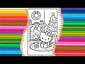Hello Kitty Christmas Coloring Page