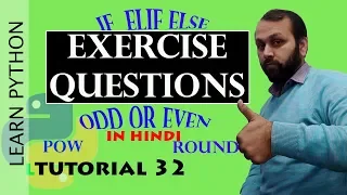 Python Tutorial If Else Exercises In python HINDI