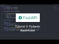 FastAPI Series Tutorial 03 Pydantic BaseModel