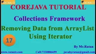 Core java Collections Framework -17 Removing data using Iterator Ratan Sir