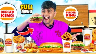 trying full menu of burger king