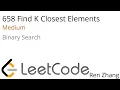 Leetcode 658 Find K Closest Elements