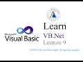 VB Net Lecture 9 Creating an array Redim Statement Using arrays dynamic arrays GetUpperBound