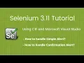 19 How to handle Alerts Selenium 2018 Tutorial using C Visual Studio