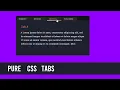 Pure CSS Tabs With Smooth Slide Animation