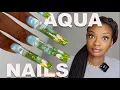 EASTER AQUA NAILS How to do aqua nails